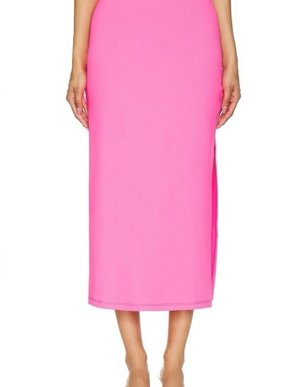 Sincerely Jules Neon Pink Midi Pencil Skirt